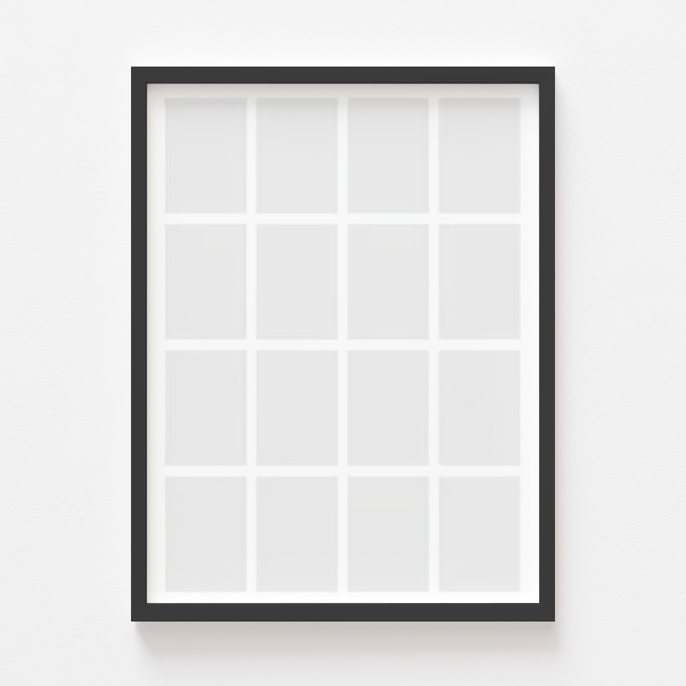 Plakat, Twój plakat, 16 elementów z ramką czarną, 21x30