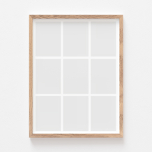 Plakat, Twój plakat, 9 elementów z ramką dębową, 21x30