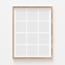 Plakat, Twój plakat, 12 elementów z ramką dębową, 21x30