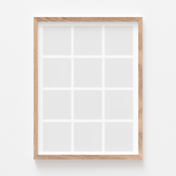 Plakat, Twój plakat, 12 elementów z ramką dębową, 21x30