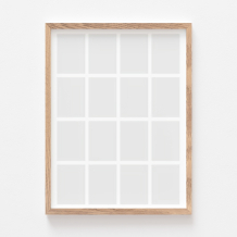 Plakat, Twój plakat, 16 elementów z ramką dębową, 21x30