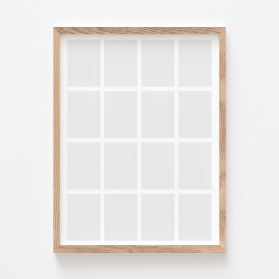 Plakat, Twój plakat, 16 elementów z ramką dębową, 21x30