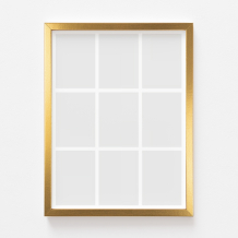 Plakat, Twój plakat, 9 elementów z ramką złotą, 21x30