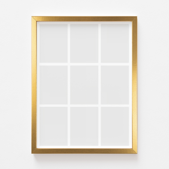 Plakat, Twój plakat, 9 elementów z ramką złotą, 21x30