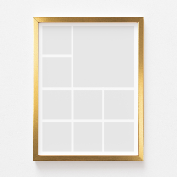 Plakat, Twój plakat, 9 elementów z ramką złotą, 21x30