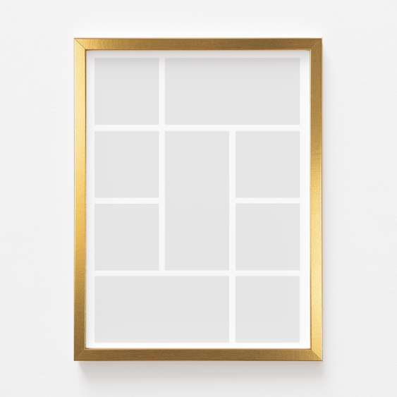 Plakat, Twój plakat, 9 elementów z ramką złotą, 21x30