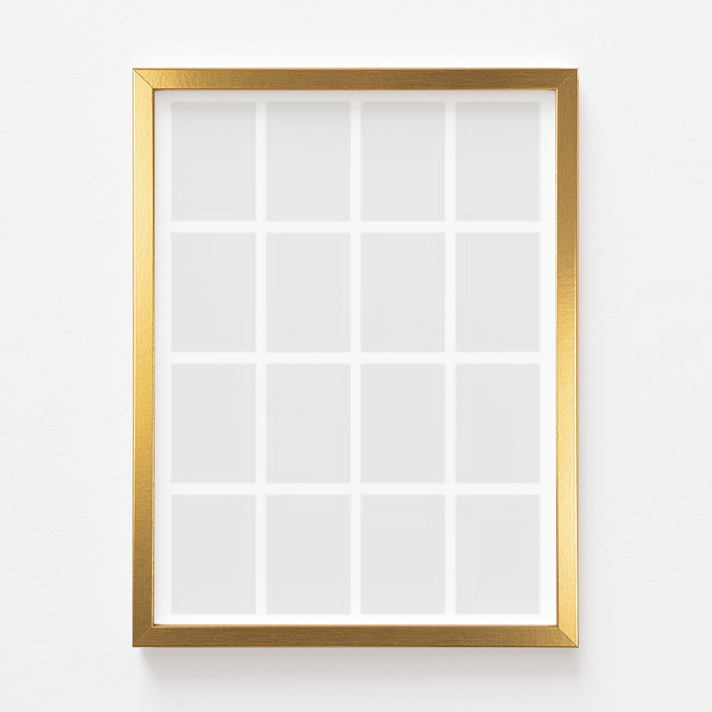 Plakat, Twój plakat, 16 elementów z ramką złotą, 21x30