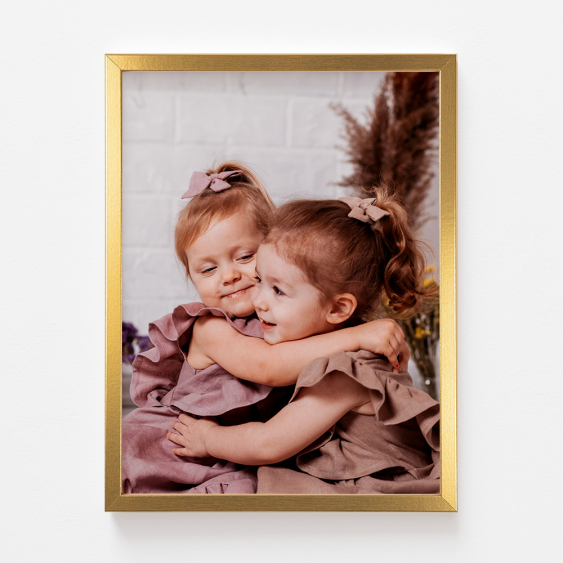 Plakat, Twój projekt ze złotą ramką, 21x30