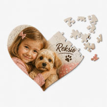 Puzzle w kształcie serca, Twój projekt, 63 elementów