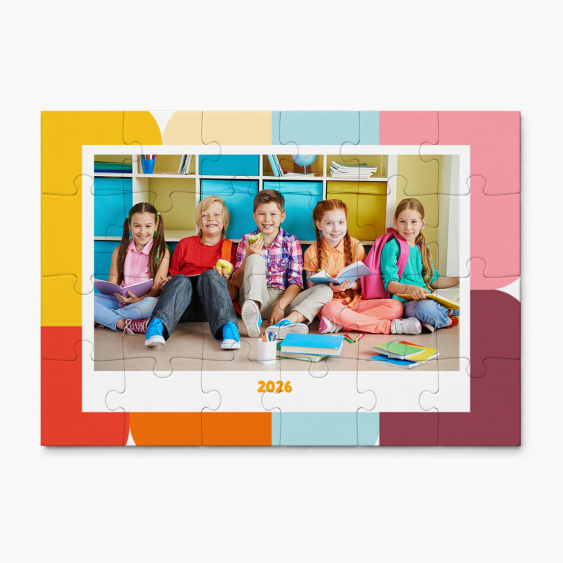 Puzzle, Kolorowa Szkoła, 24 elementów