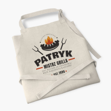 Fartuch Mistrz grilla, beżowy