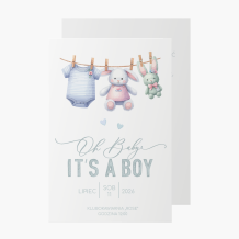 Zaproszenie, Babyshower boy