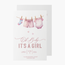 Zaproszenie, Babyshower girl
