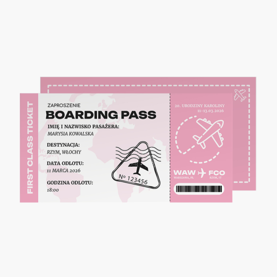 Zaproszenie, Ticket