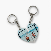 Brelok Twój projekt, Dla par: Serce puzzle, 5,3x5 cm